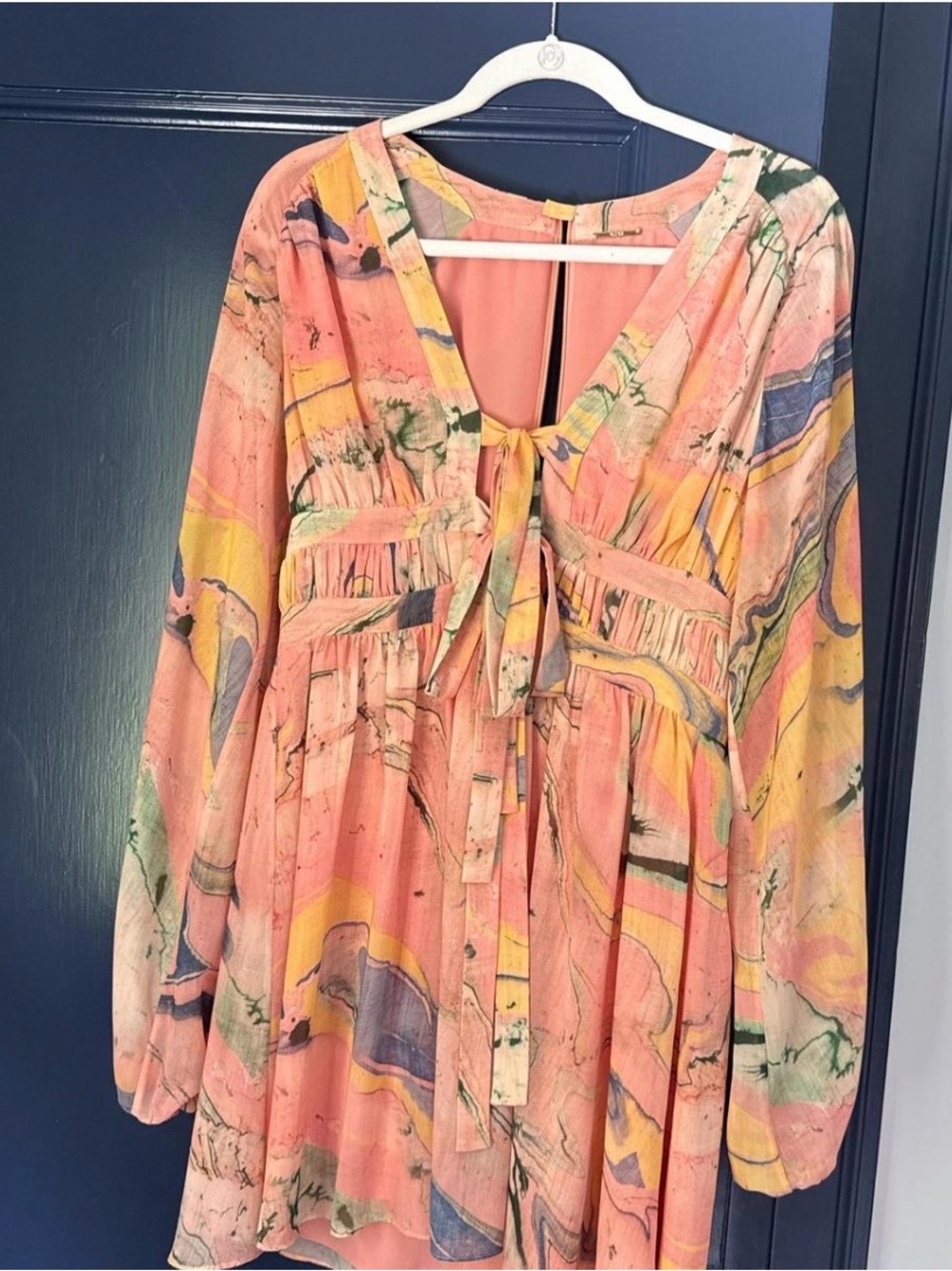 Alexis Peach Multi-Color Mini Dress